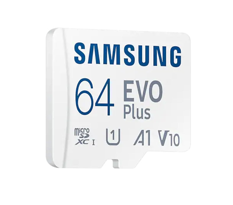 Памет, Samsung 64GB micro SD Card EVO Plus with Adapter, Class10, Transfer Speed up to 130MB/s
