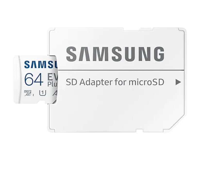 Памет, Samsung 64GB micro SD Card EVO Plus with Adapter, Class10, Transfer Speed up to 130MB/s