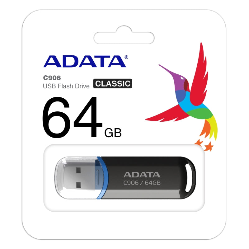 Памет, ADATA C906 64GB USB 2.0 Black