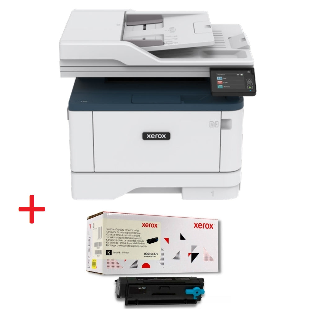 Лазерен принтер, Xerox B305 A4 mono MFP 38ppm. Print, Copy, and Scan. Duplex, network, wifi, USB, 250 sheet paper tray + Xerox Black standard toner cartridge 3000 pages B310/B305/B315