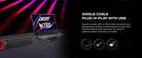 Тонколони, Acer Nitro Gaming Soundbar,2 x 5W, BT, Dynamic 2.0 thumbnail 2