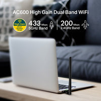 Безжичен USB адаптер TP-Link Archer T2U Plus AC600 thumbnail 5