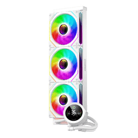 Охлаждаща система GameMax IceBurg 360 Digital White, Water Cooling 360 system, Full Copper block base, thumbnail 4