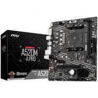 MSI Desktop A520M-A PRO (A520, AM4, 2xDDR4, 1x PCI-E 3.0 x16 slot,1x M.2 slot - A520M-A PRO thumbnail 1