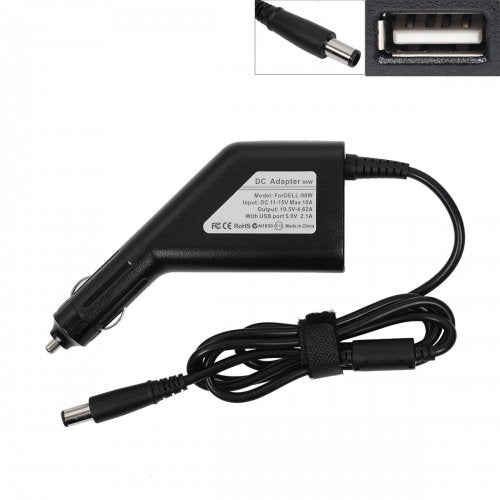 DC Car Adapter / Зарядно за кола (автомобил) Dell 19.5V 90W 4.62A (7.5x5.0) + USB Charger