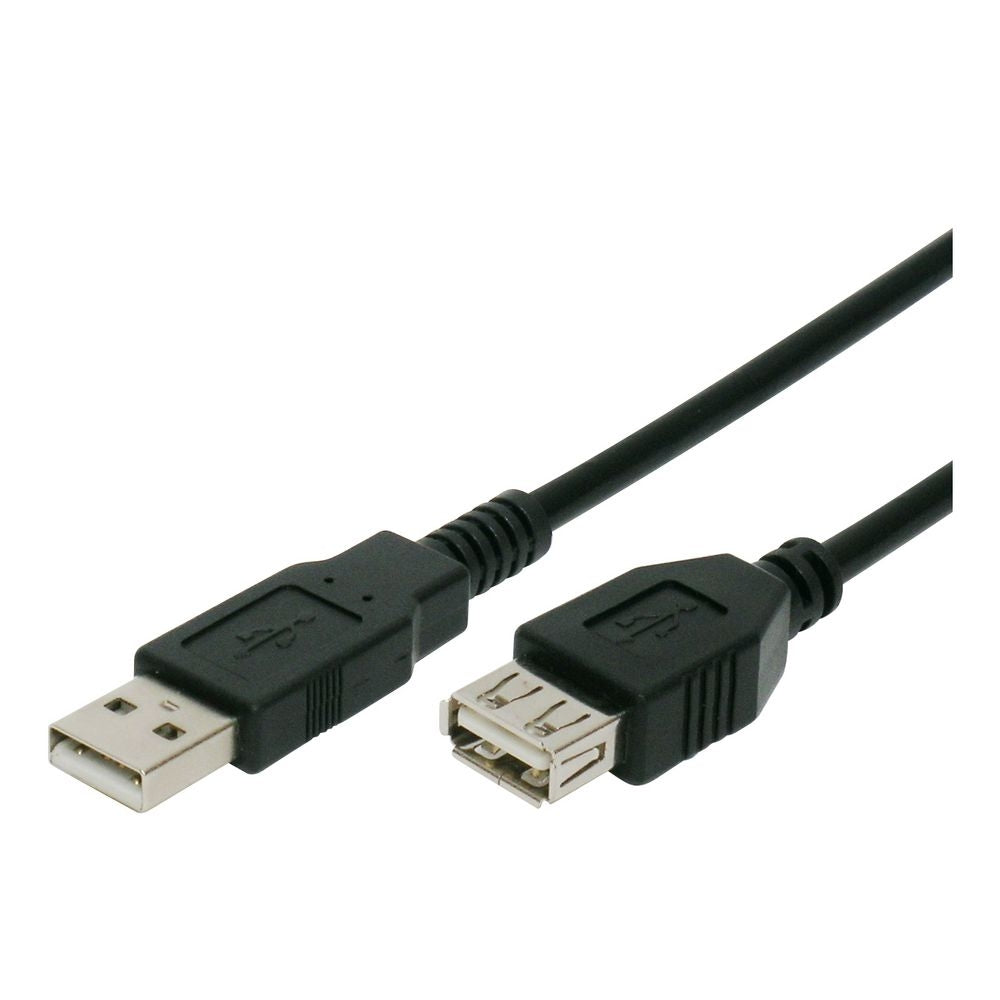 USB Удължителен Кабел 1.5м – A Мъжки към A Женски (USB 2.0, Без Ферит)