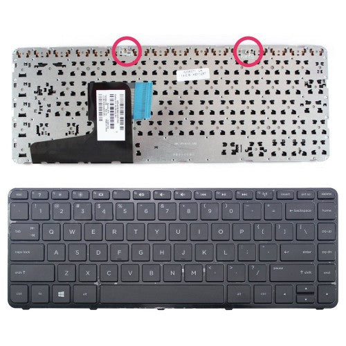 Клавиатура за лаптоп HP Pavilion 14-N Черна с Черна Рамка с Кирилица / Black Frame Black