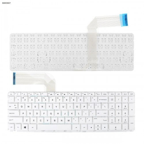 Клавиатура за лаптоп HP Envy 15-K000 15-V000 17-K000 M7-K000 Pavilion 15-P000 17-F000 Бяла Без Рамка (Малък Ентър) с Кирилица / White Without Frame US