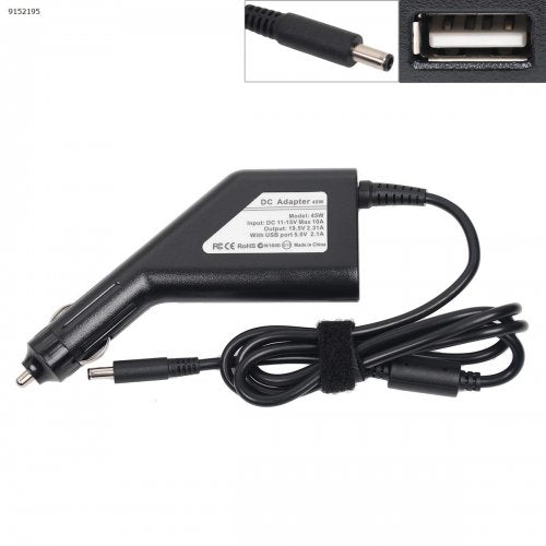 DC Car Adapter / Зарядно за кола (автомобил) Dell 19.5V 45W 2.31A (4.5x3.0x0.7) (Desk Type) + USB Charger