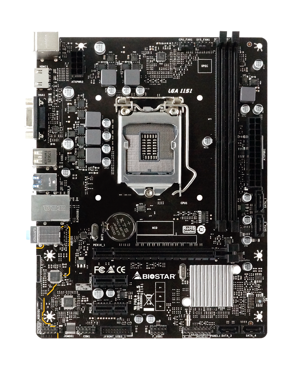 Дънна платка BIOSTAR H310MHP, Intel H310, sock. 1151, Ver 7.X - BIO-MB-H310MHP