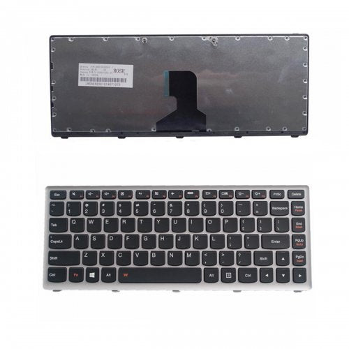 Клавиатура за лаптоп Lenovo Z400 Черна със Сребриста Рамка / Silver Frame Black