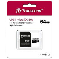 Памет, Transcend 64GB micro SD w/ adapter U1, High Endurance thumbnail 1