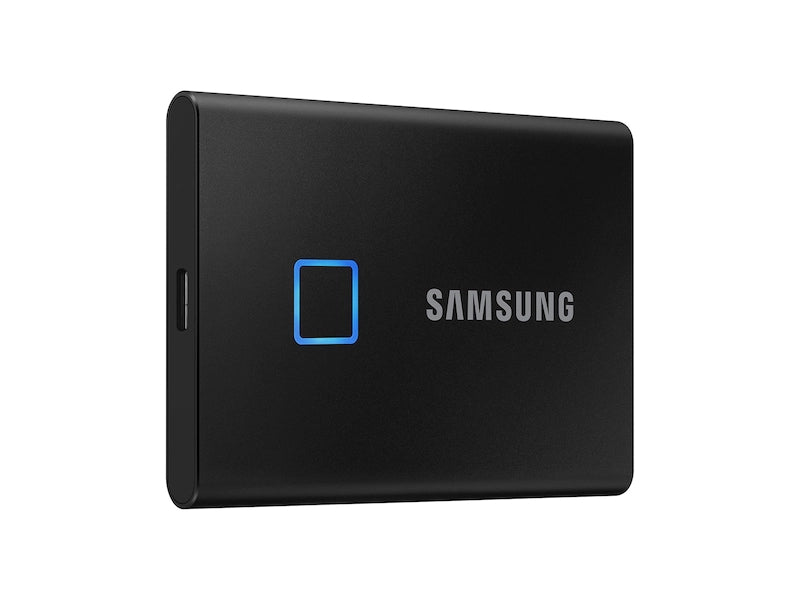 Твърд диск, Samsung Portable SSD T7 Touch 1TB, USB 3.2, Fingerprint, Read 1050 MB/s Write 1000 MB/s, Black