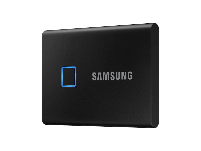 Твърд диск, Samsung Portable SSD T7 Touch 1TB, USB 3.2, Fingerprint, Read 1050 MB/s Write 1000 MB/s, Black