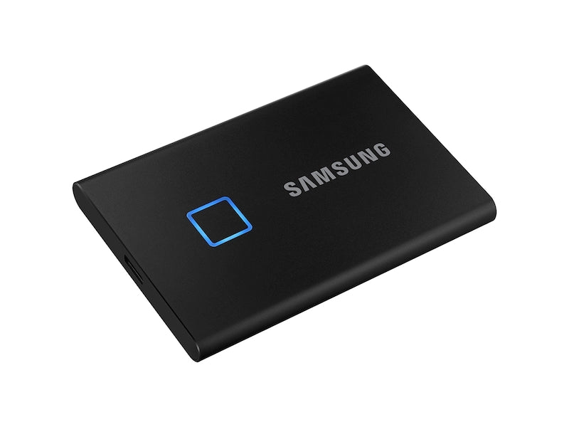 Твърд диск, Samsung Portable SSD T7 Touch 1TB, USB 3.2, Fingerprint, Read 1050 MB/s Write 1000 MB/s, Black