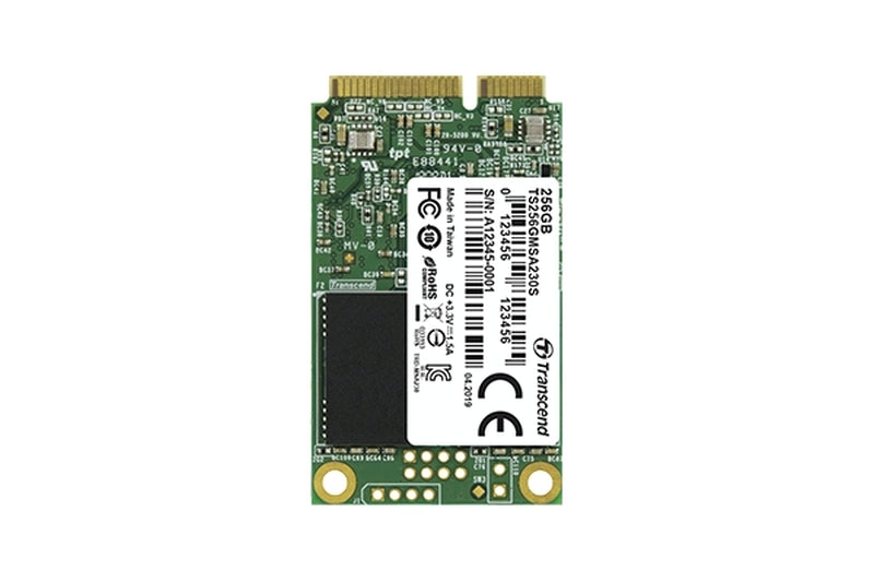 Твърд диск, Transcend 256GB, mSATA SSD, SATA3, 3D TLC