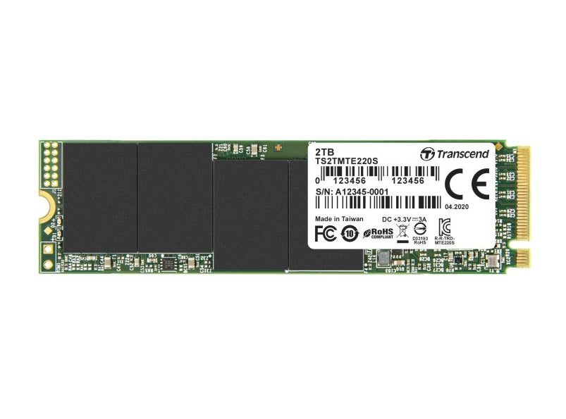 Твърд диск, Transcend 2TB, M.2 2280, PCIe Gen3x4, M-Key, 3D TLC, with Dram