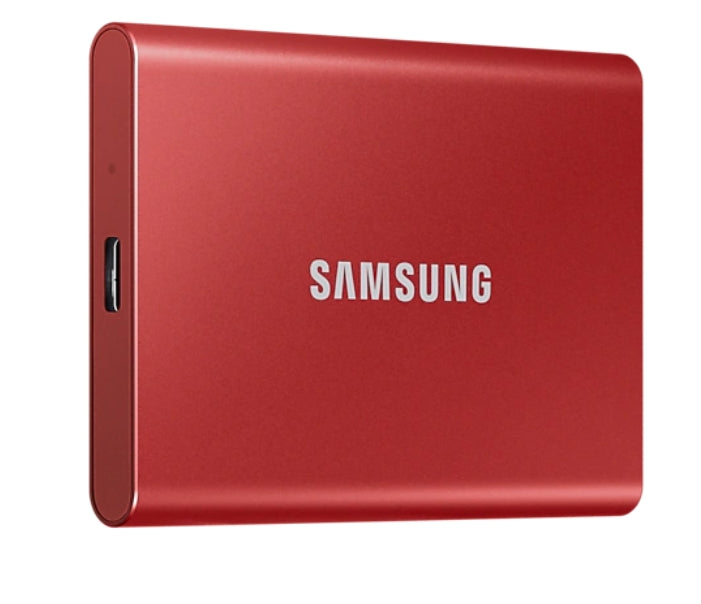 Твърд диск, Samsung Portable SSD T7 1TB, USB 3.2, Read 1050 MB/s Write 1000 MB/s, Metallic Red