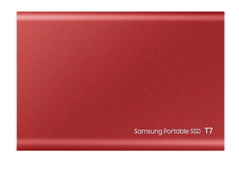 Твърд диск, Samsung Portable SSD T7 2TB, USB 3.2, Read 1050 MB/s Write 1000 MB/s, Metallic Red