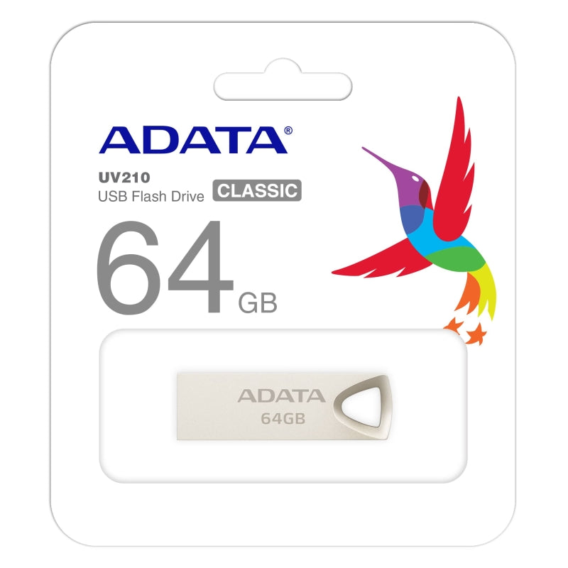 Памет, ADATA UV210 64GB USB 2.0 Gold