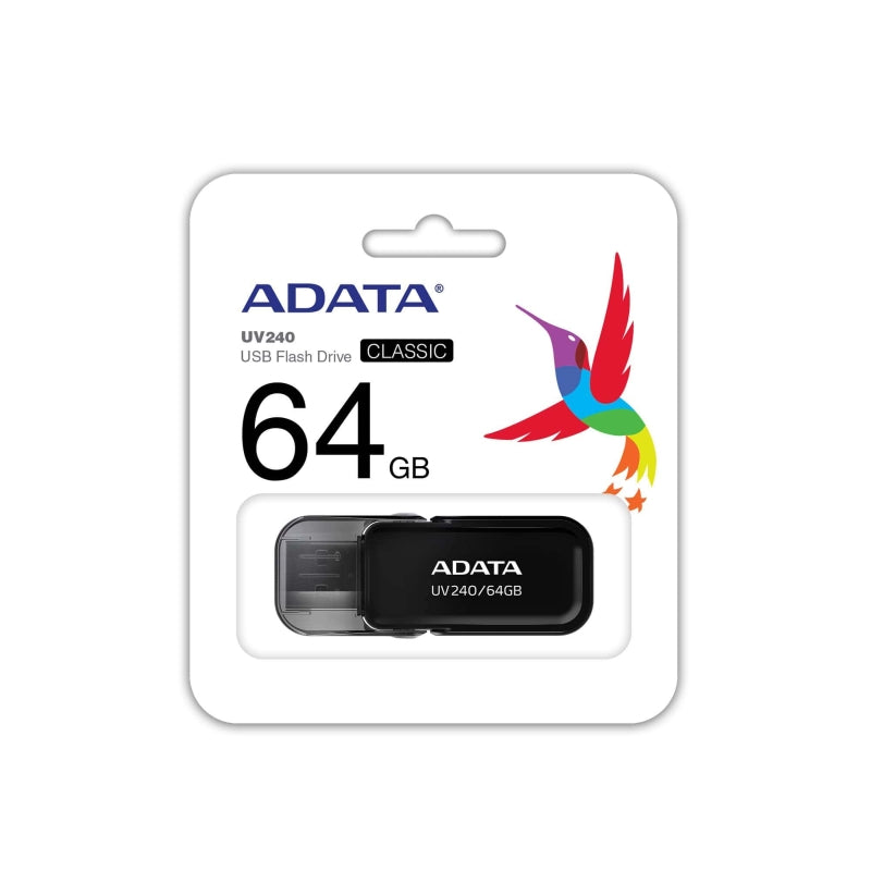 Памет, ADATA UV240 64GB USB 2.0 Black