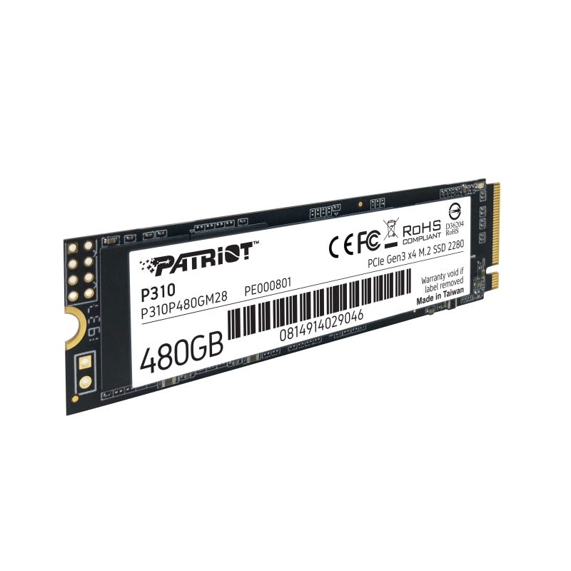 Твърд диск, Patriot P310 480GB M.2 2280 PCIE