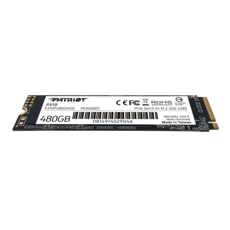 Твърд диск, Patriot P310 480GB M.2 2280 PCIE