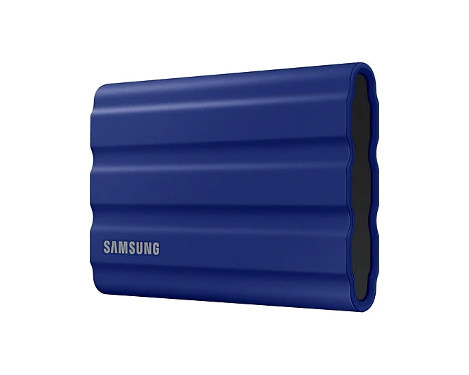 Твърд диск, Samsung Portable NVME SSD T7 Shield 2TB , USB 3.2 Gen2, Rugged, IP65, Read 1050 MB/s Write 1000 MB/s, Blue