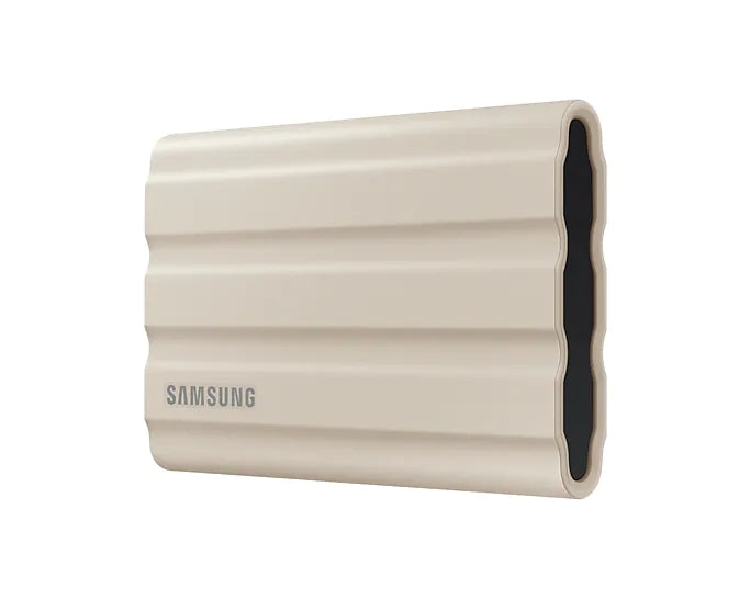 Твърд диск, Samsung Portable NVME SSD T7 Shield 1TB , USB 3.2 Gen2, Rugged, IP65, Read 1050 MB/s Write 1000 MB/s, Beige