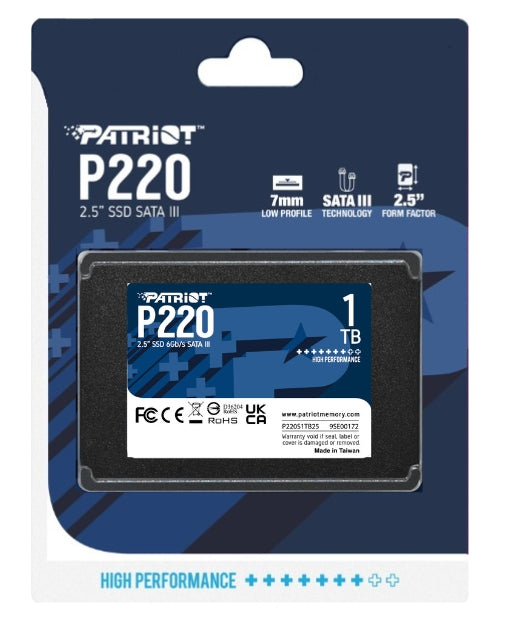 1TB  Patriot P220 SATA3 2.5