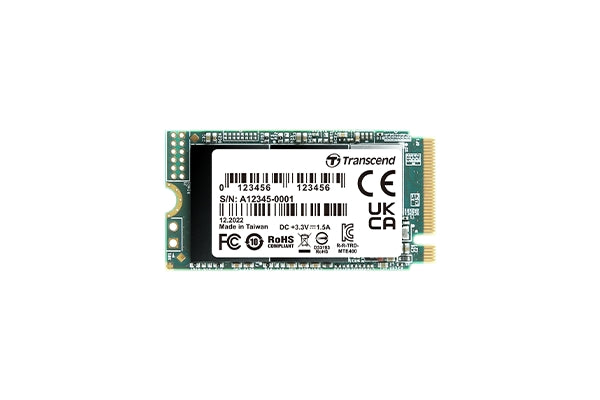 1TB Transcend , M.2 2242, PCIe Gen3x4, NVMe, 3D TLC, DRAM-less