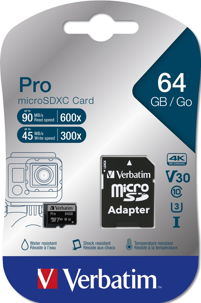 Памет, Verbatim micro SDXC 64GB Pro Class 10 UHS-I