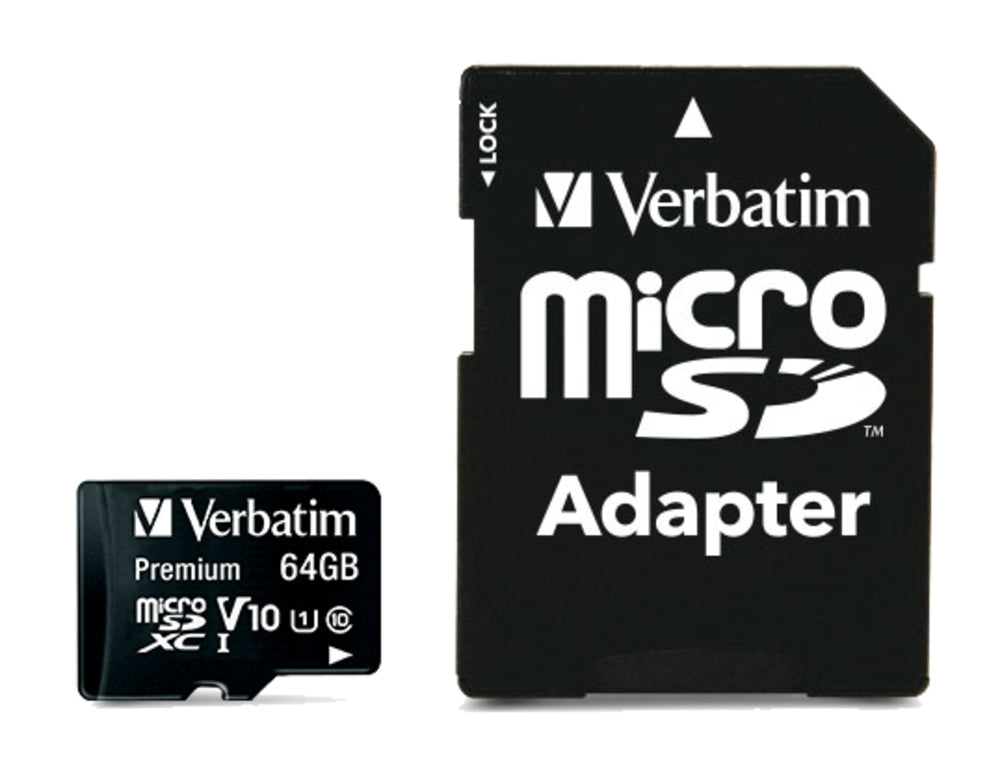 Памет, Verbatim micro SDXC 64GB Class 10 (Incl. Adaptor)