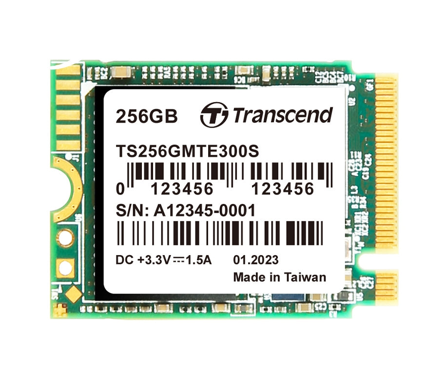 Твърд диск, Transcend 256GB, M.2 2230, PCIe Gen3x4, NVMe, 3D TLC, DRAM-less