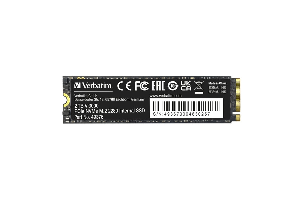 Твърд диск, Verbatim Vi3000 Internal PCIe NVMe M.2 SSD 2TB