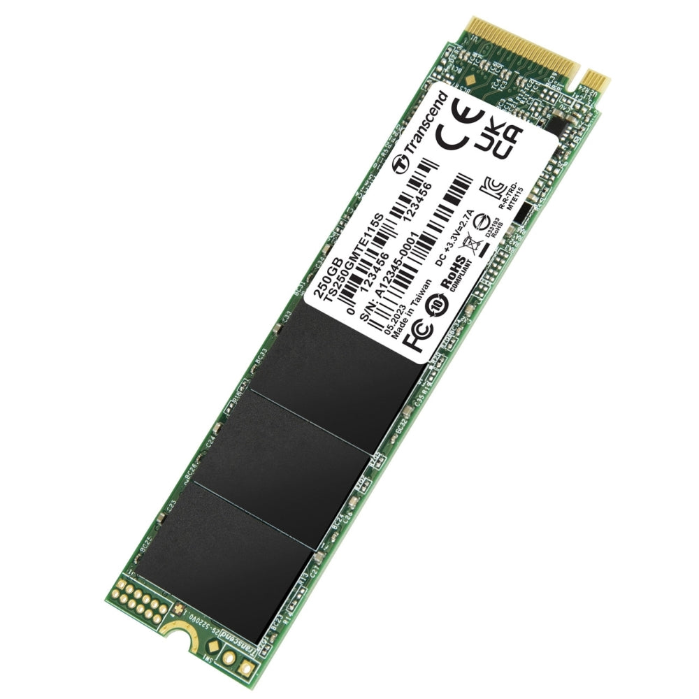 Твърд диск, Transcend 250GB, M.2 2280, PCIe Gen3x4, NVMe, TLC, DRAM-less