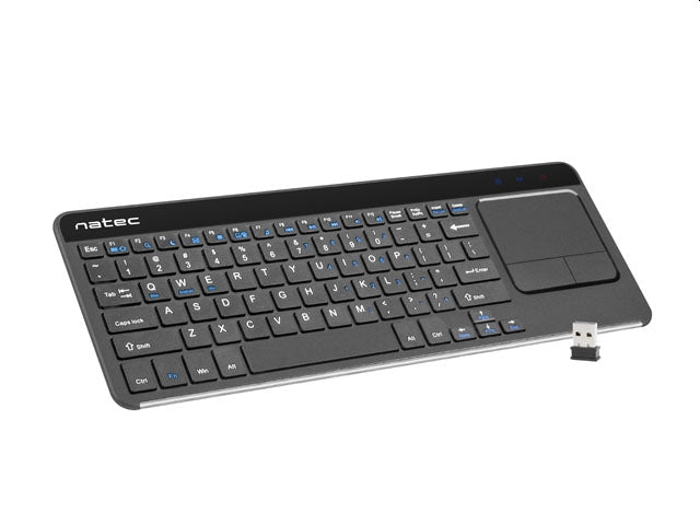 Безжична  клавиатура, Natec wireless keyboard Turbot slim touch pad x-scissors us layout