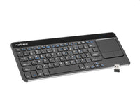 Безжична  клавиатура, Natec wireless keyboard Turbot slim touch pad x-scissors us layout thumbnail 1