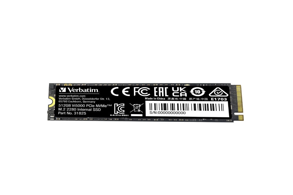 Твърд диск, Verbatim Vi5000 Internal PCIe NVMe M.2 SSD 512GB