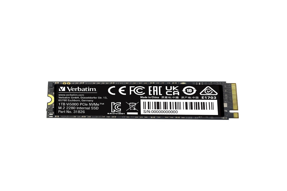 Твърд диск, Verbatim Vi5000 Internal PCIe NVMe M.2 SSD 1TB