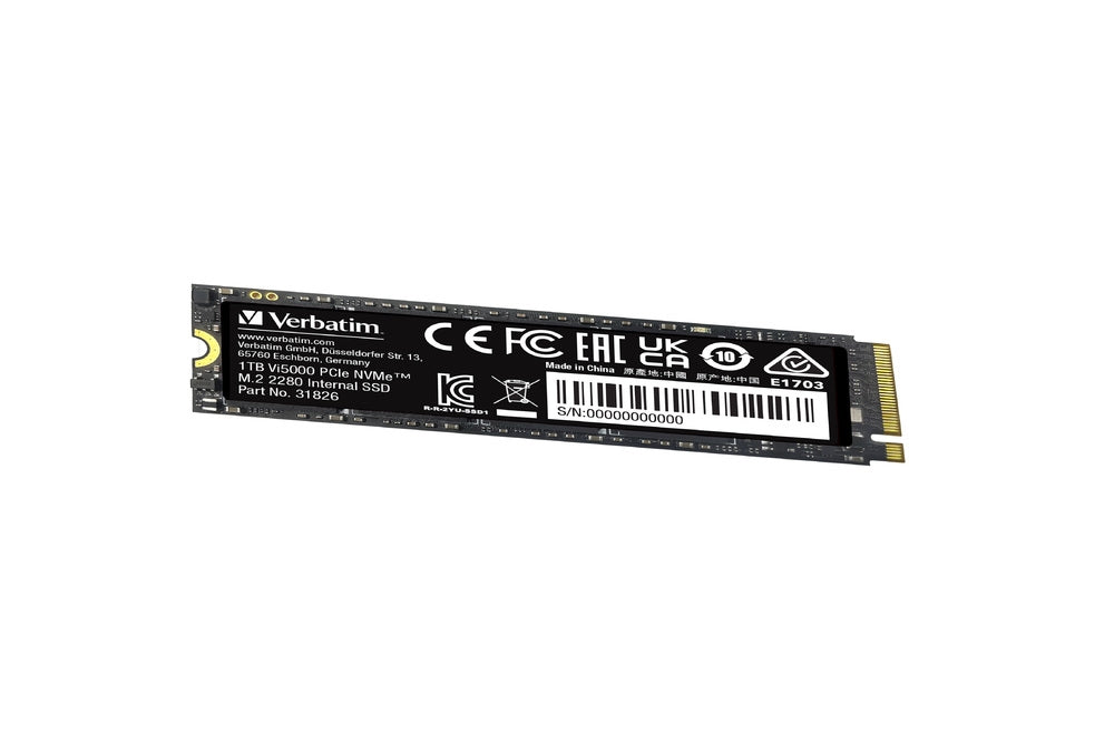 Твърд диск, Verbatim Vi5000 Internal PCIe NVMe M.2 SSD 1TB