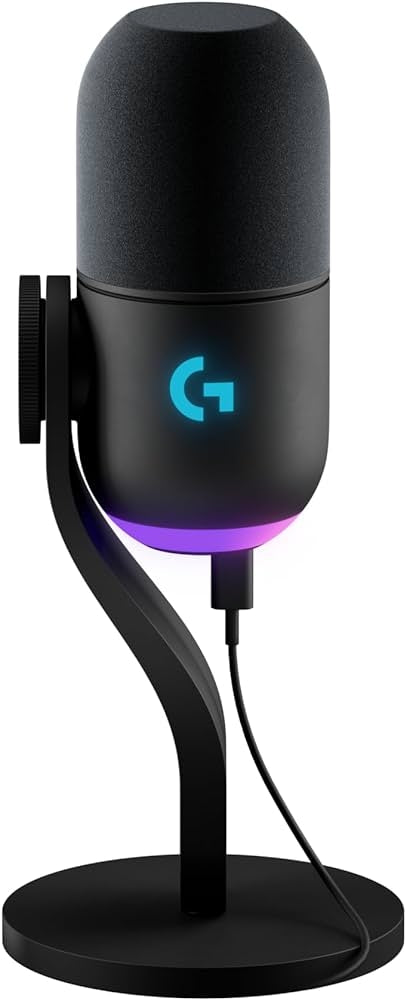 Микрофон, Logitech Yeti GX Dynamic RGB Gaming Mic with LIGHTSYNC - BLACK - USB - N/A - EMEA28-935