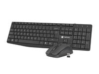 Комплект, Natec Set 2 in 1 Keyboard Black Squid + Mouse Wireless US Layout thumbnail 1