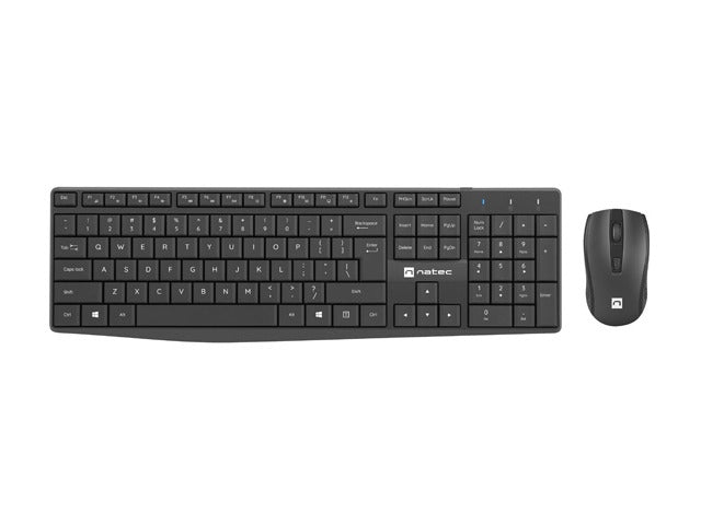 Комплект, Natec Set 2 in 1 Keyboard Black Squid + Mouse Wireless US Layout