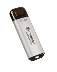 Твърд диск, Transcend 512GB, USB External SSD, ESD300S, USB 10Gbps, Type C, Silver thumbnail 2