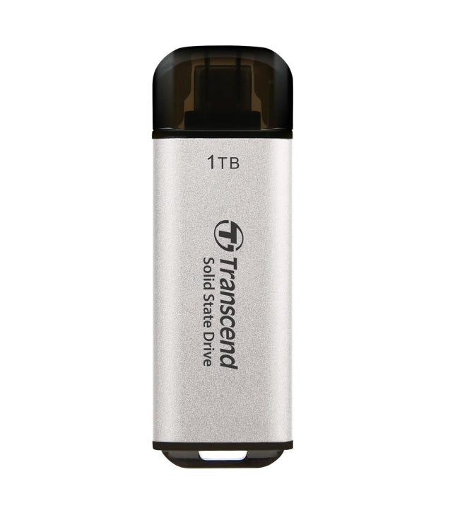 Твърд диск, Transcend 1TB, USB External SSD, ESD300S, USB 10Gbps, Type C, Silver