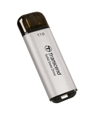 Твърд диск, Transcend 1TB, USB External SSD, ESD300S, USB 10Gbps, Type C, Silver thumbnail 2