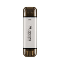 Твърд диск, Transcend 1TB, External SSD, ESD310S, USB 10Gbps, Type C/A, Silver thumbnail 1