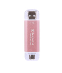 Твърд диск, Transcend 1TB, USB External SSD, ESD310P, USB 10Gbps, Type C/A, Pink thumbnail 1