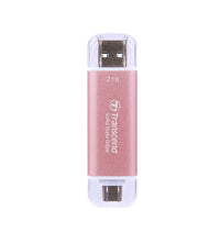 Твърд диск, Transcend 2TB, USB External SSD, ESD310P, USB 10Gbps, Type C/ A, Pink thumbnail 1